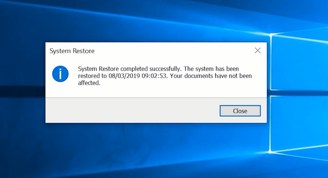 Windows 10 System Restore 