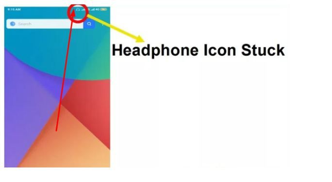 How to remove headphone icon on android