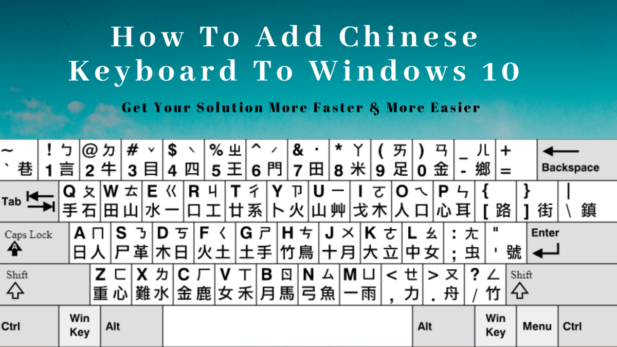how to add chinese keyboard to windows 10