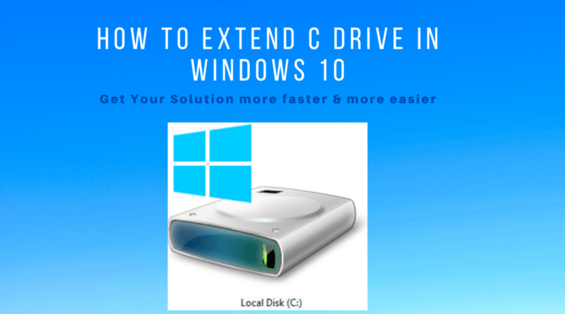expanding c drive windows 10