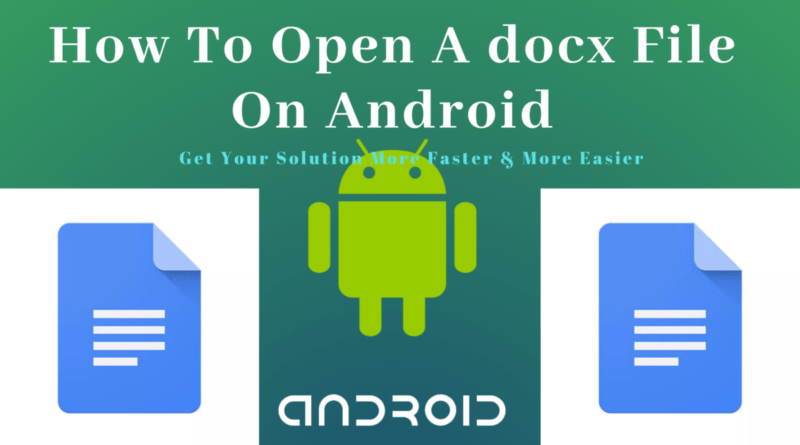 How to open a docx file on Android