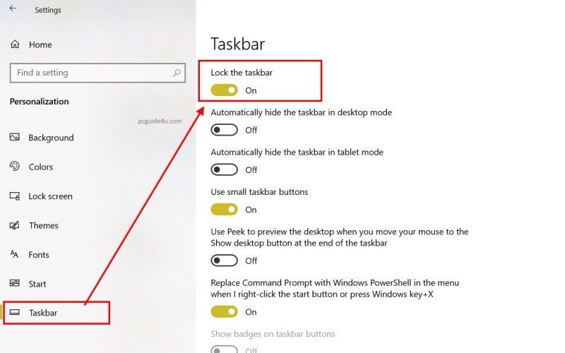 How to Unlock Taskbar Windows 10
