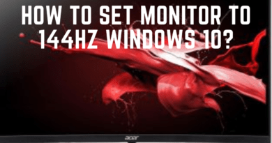 How to set monitor to 144Hz windows 10