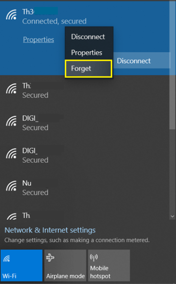 How to Delete Wi-Fi Network on Windows 10