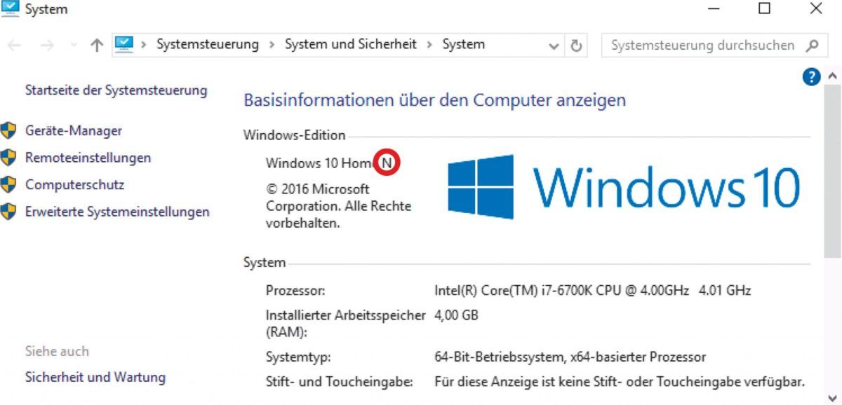 What is Windows 10 N