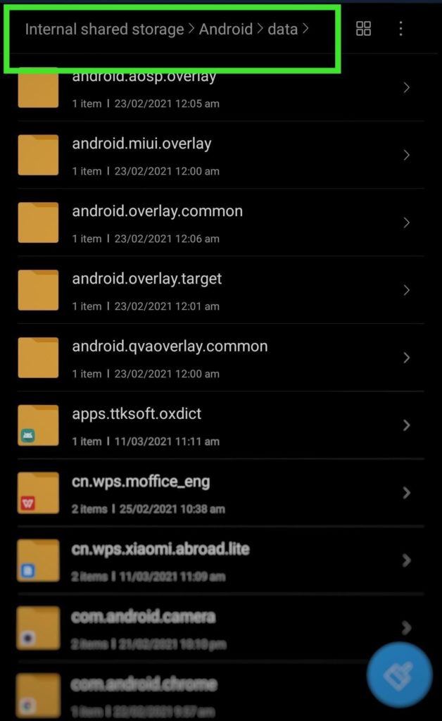 Where are apps stored in Android